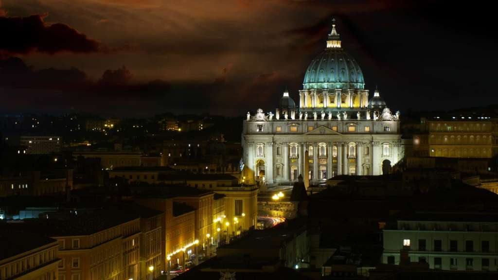 The Vatican at night